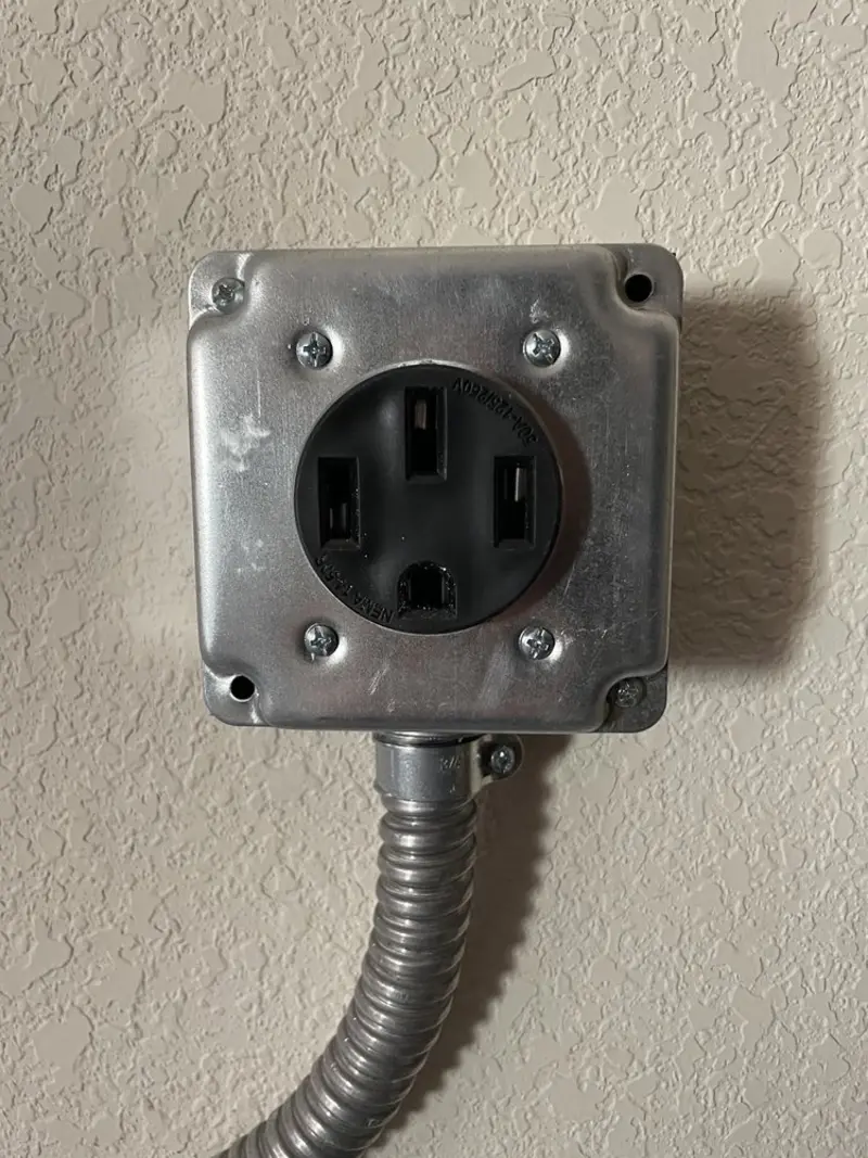 NEMA 14-50 outlet installed for Electrical Panel Upgrade in Cypress