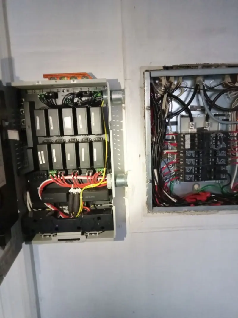 Electrical panel upgrade completed for Security Camera Wiring in Cypress